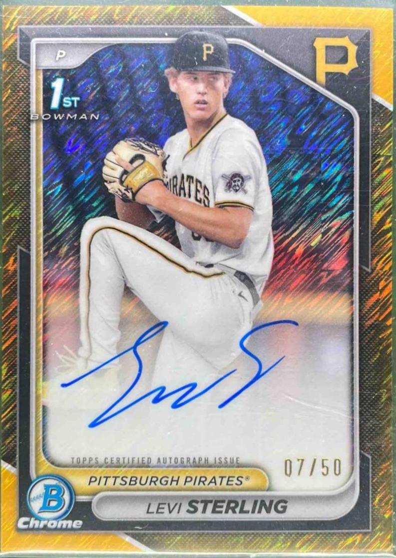 Levi Sterling [Shimmer Gold Refractor] #CPA-LS
