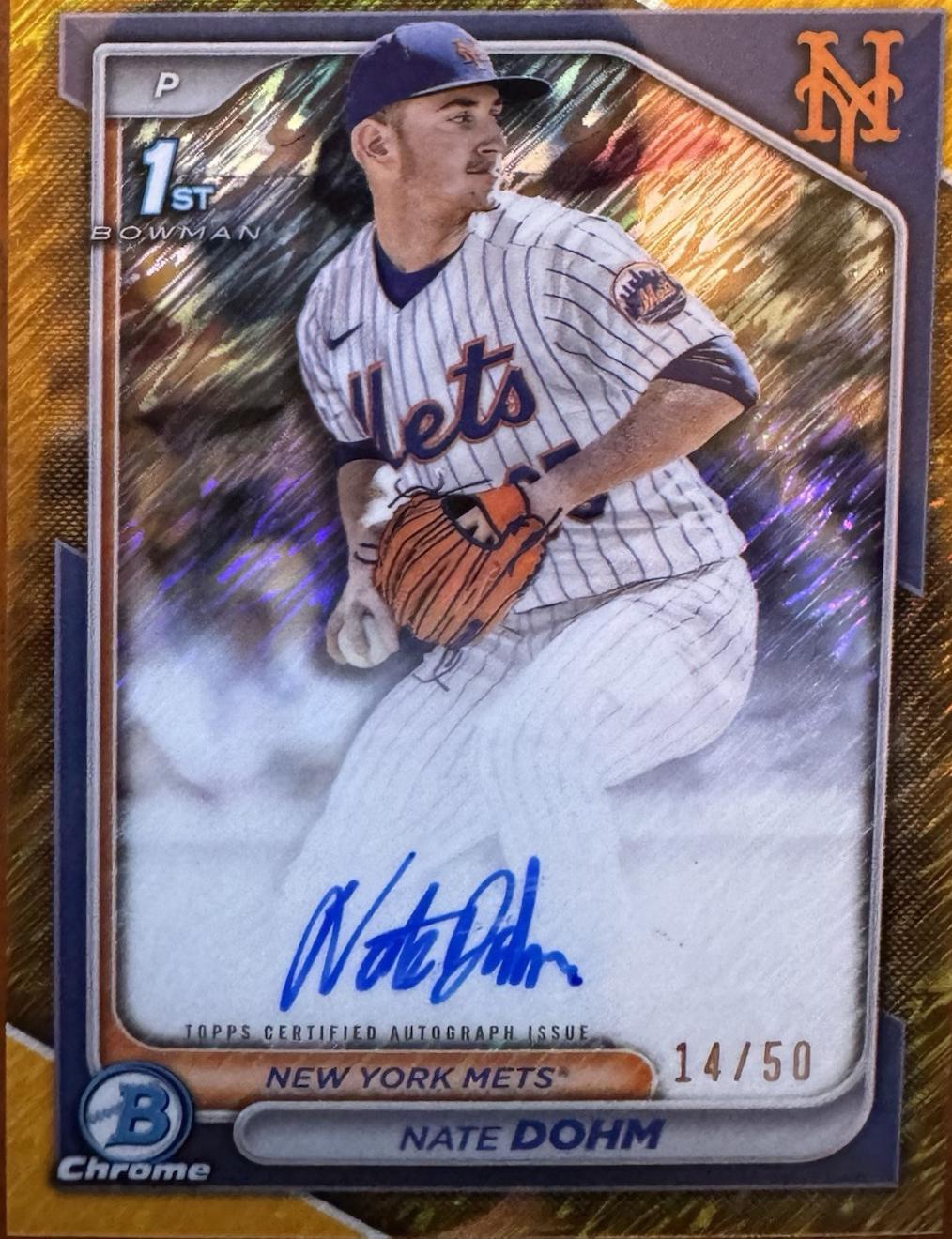 Nate Dohm [Shimmer Gold Refractor] #CPA-ND