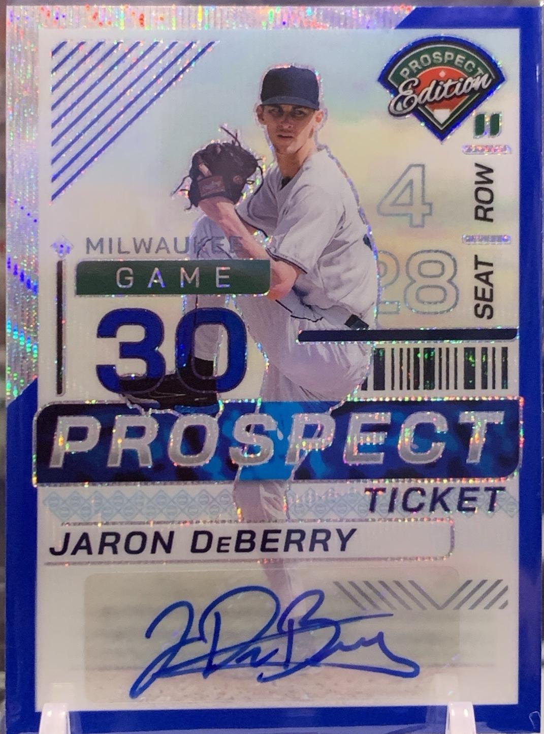 Jaron DeBerry [Blue Wave Holo Ticket Signature] #113