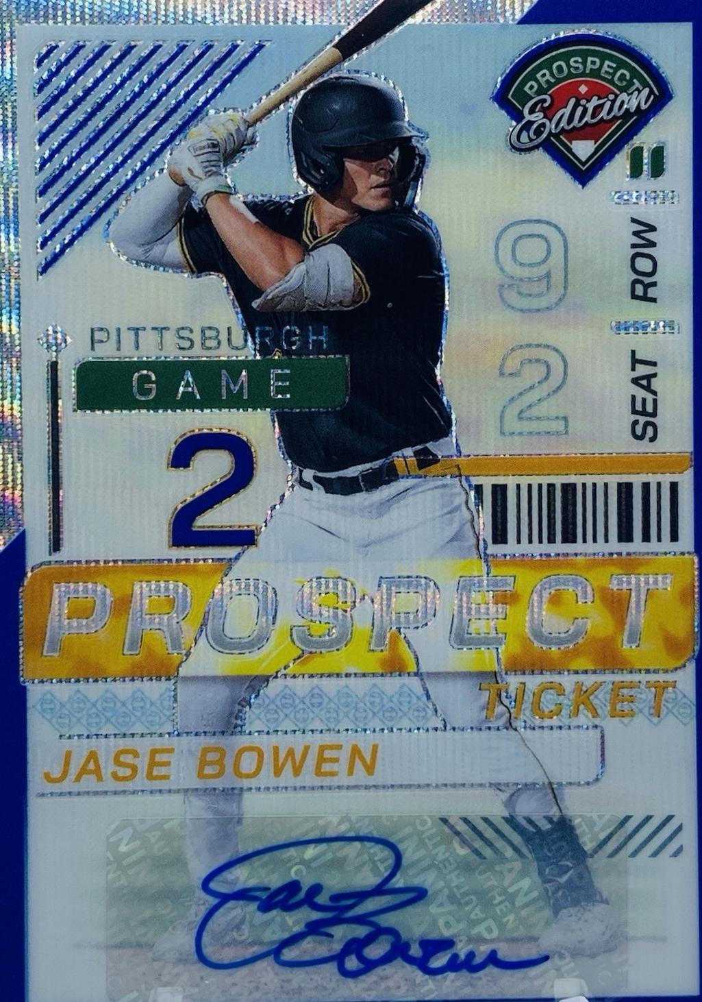 Jase Bowen [Blue Wave Holo Ticket Signature] #7