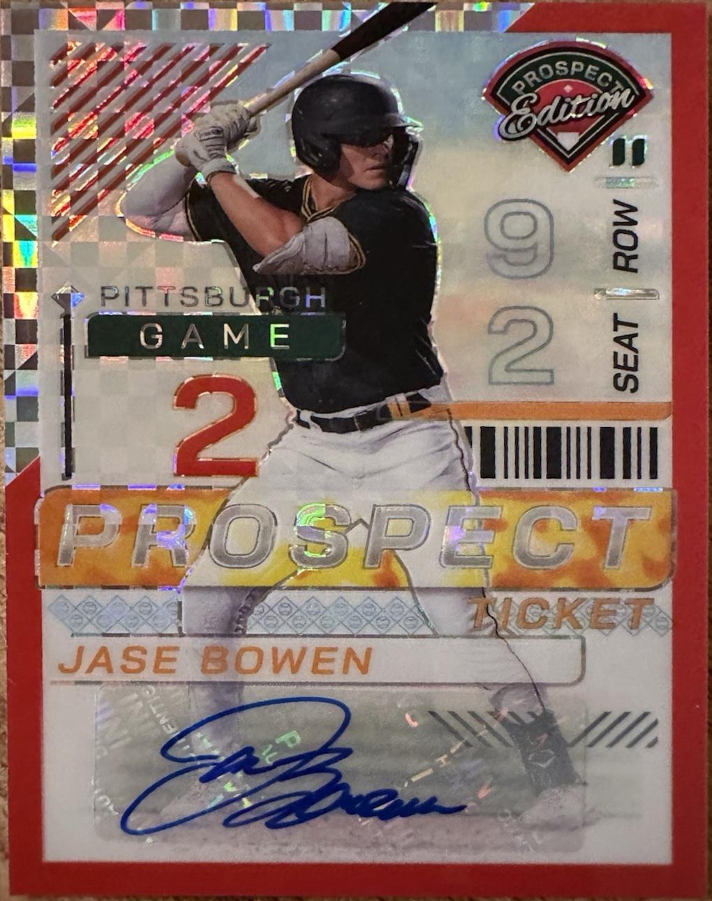 Jase Bowen [Red Power Holo Ticket Signature] #7
