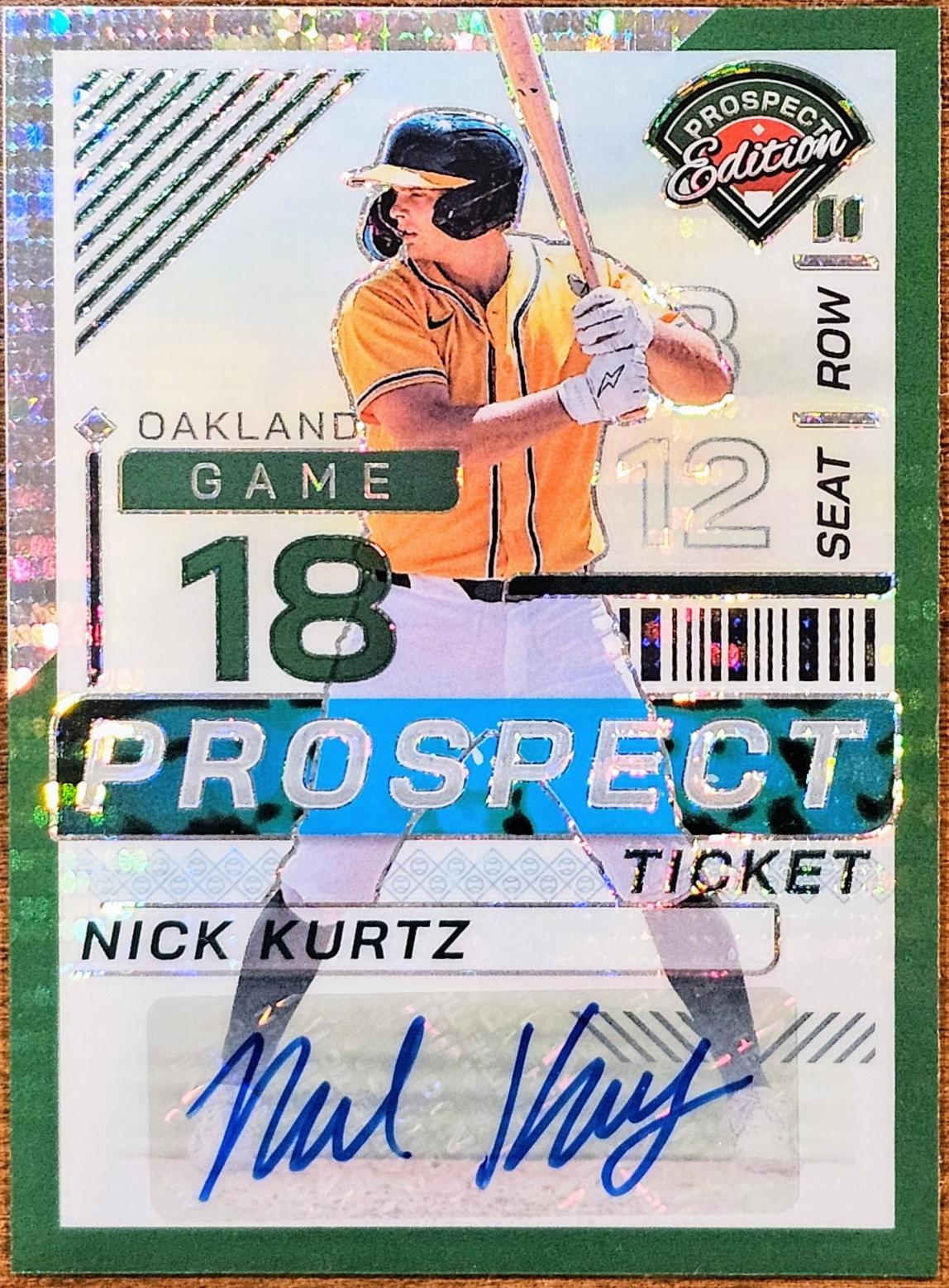 Nick Kurtz [Green Pulsar Holo Ticket Signature] #143