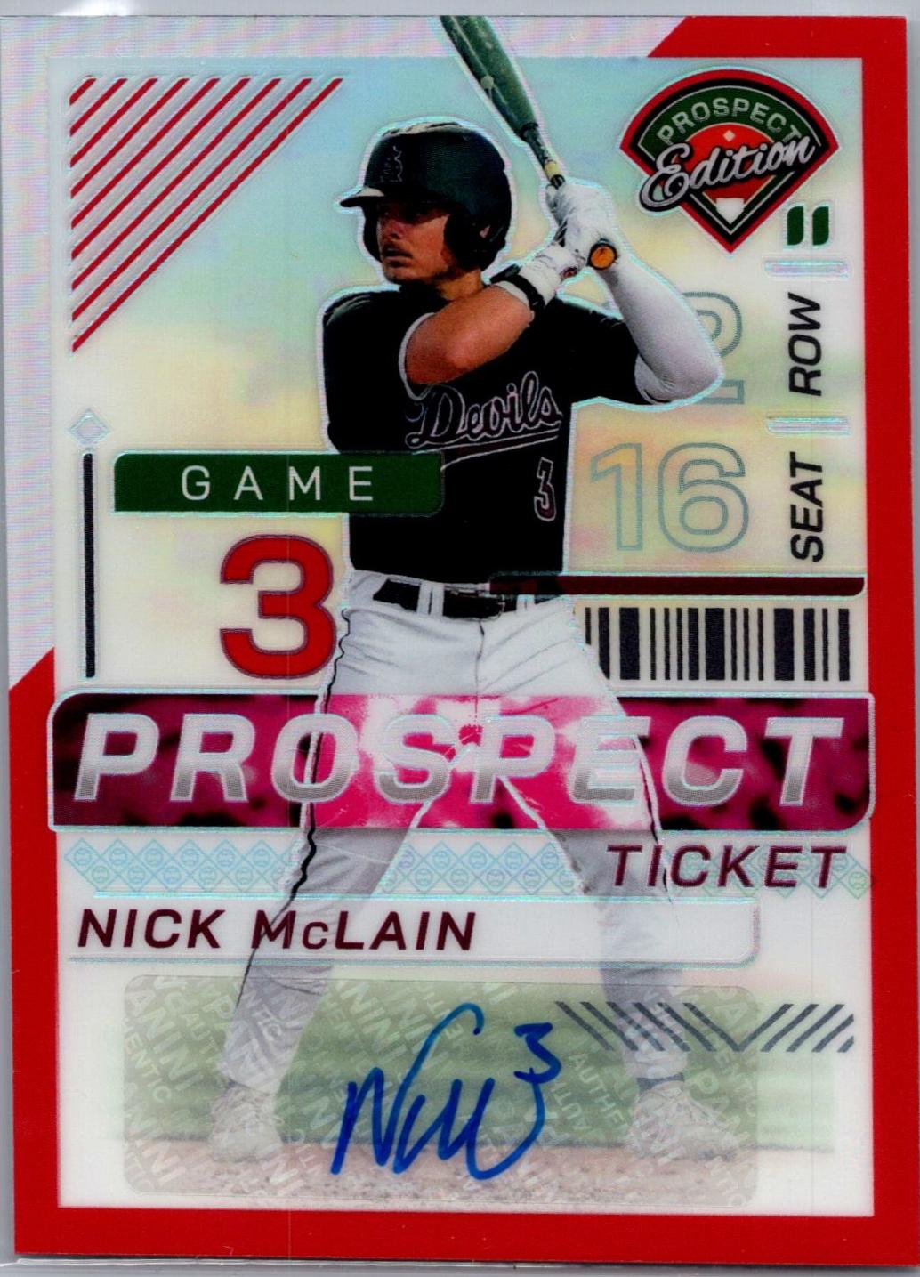 Nick McLain [Red Holo Ticket Signature] #45