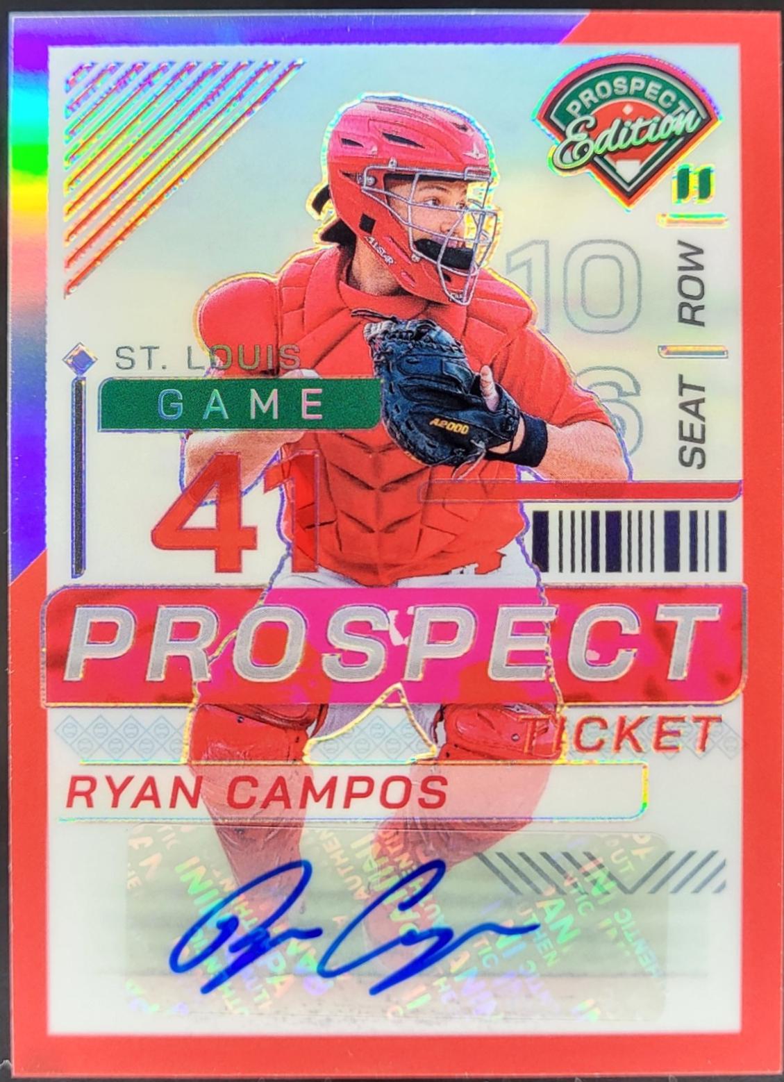 Ryan Campos [Red Holo Ticket Signature] #100