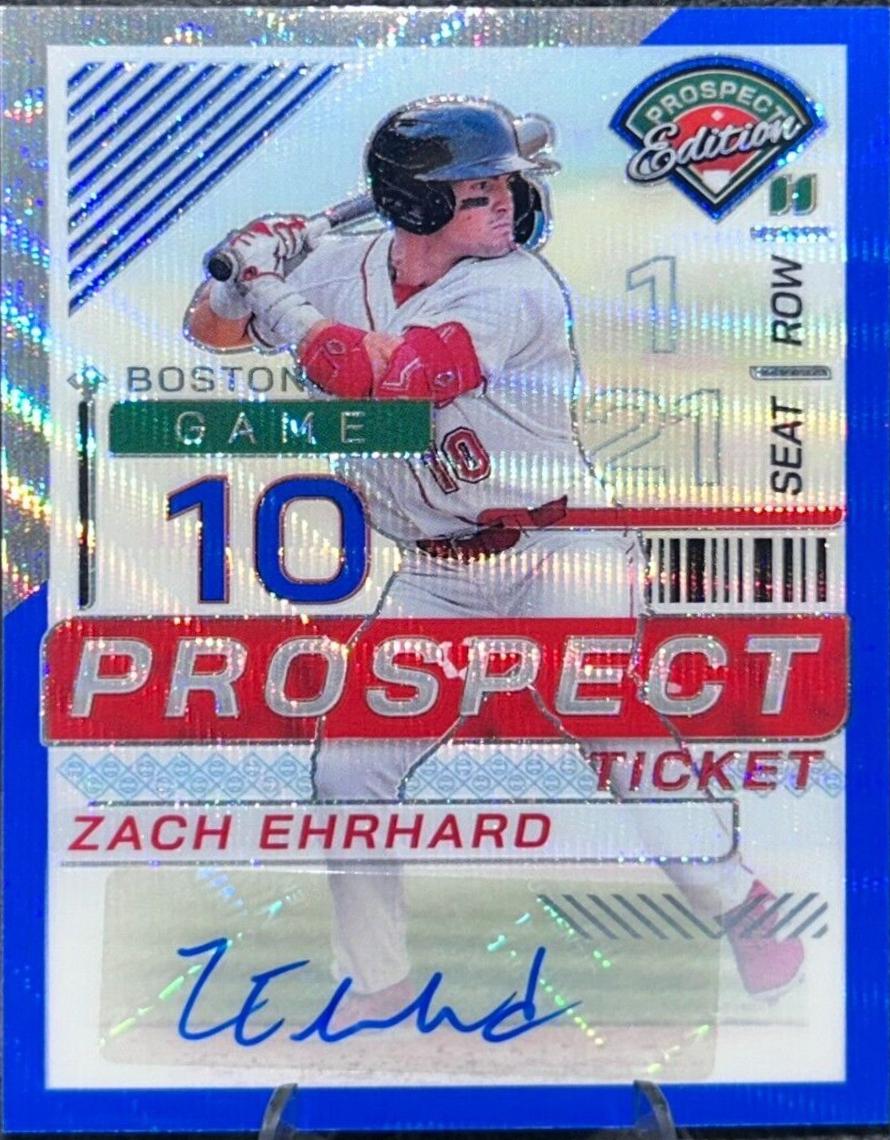 Zach Ehrhard [Blue Wave Holo Ticket Signature] #175