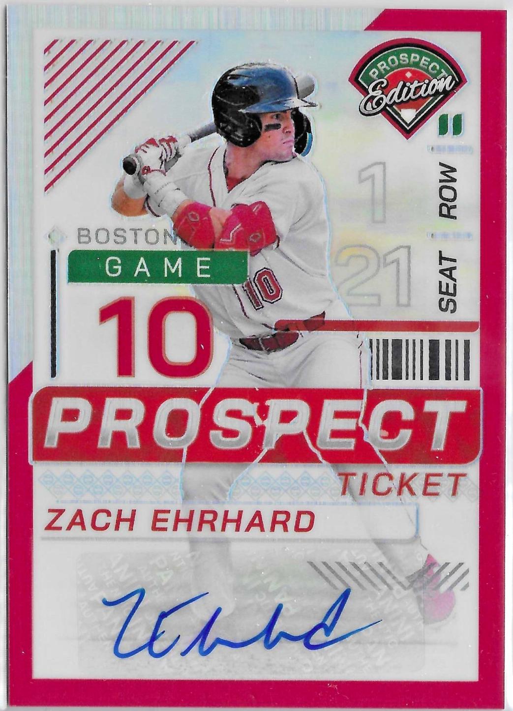Zach Ehrhard [Red Holo Ticket Signature] #175