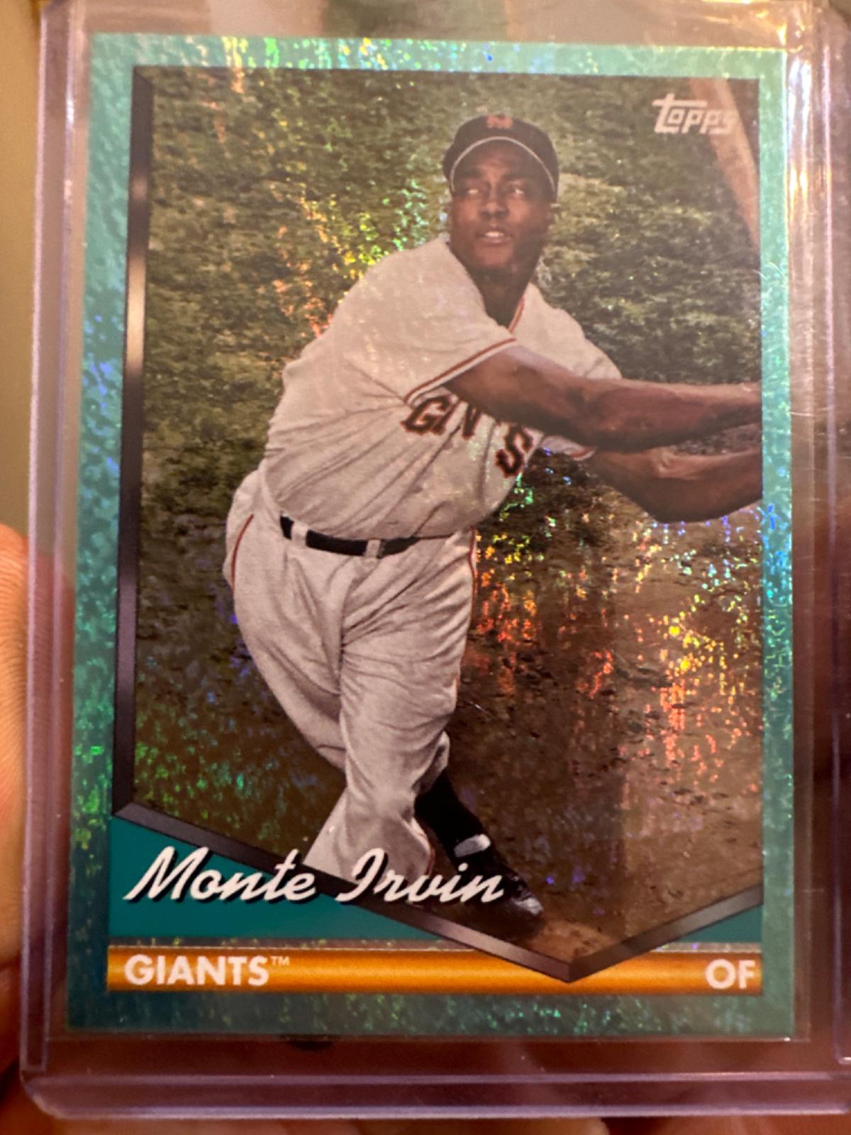 Monte Irvin [Aqua Sparkle Foilboard] #276