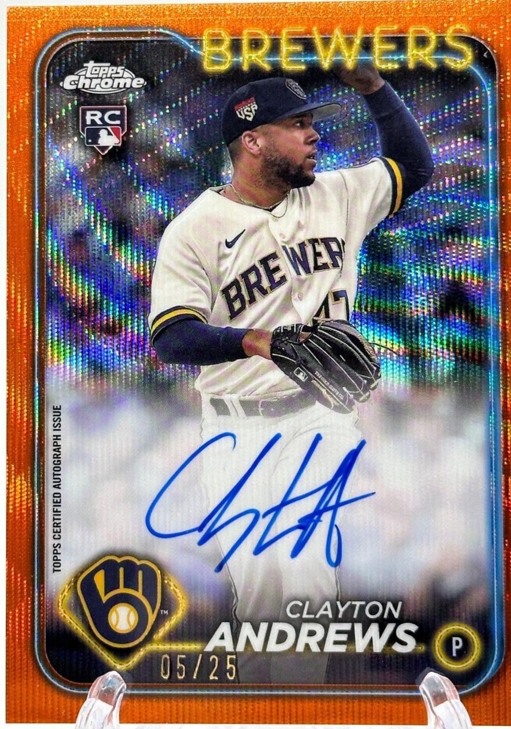 Clayton Andrews [Orange Wave Refractor] #RA-CA