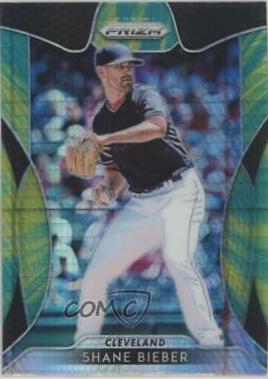 Shane Bieber [Green & Yellow Hyper Prizm] #74