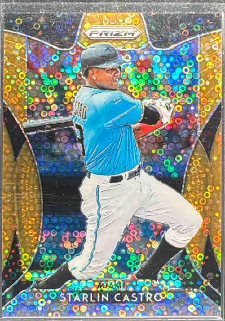 Starlin Castro [Neon Orange Donut Circles Prizm] #224