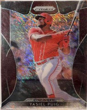 Yasiel Puig [Burgundy Shimmer Prizm] #257