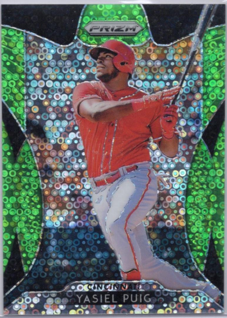Yasiel Puig [Lime Green Donut Circles Prizm] #257