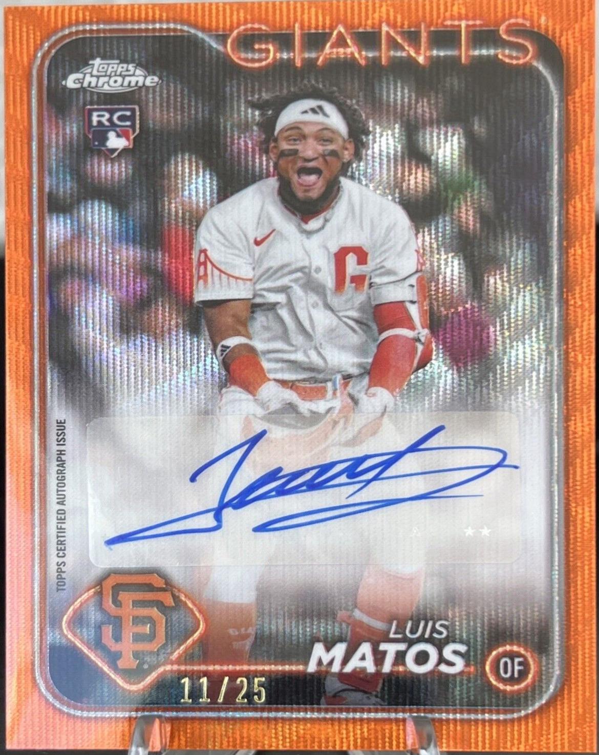 Luis Matos [Orange Wave Refractor] #AC-LM