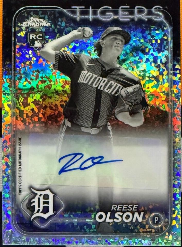 Reese Olson [Black White Mini-Diamond Refractor] #AC-REES
