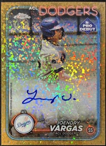 Joendry Vargas [Gold Mini-Diamond Refractor Autograph] #PDC-55