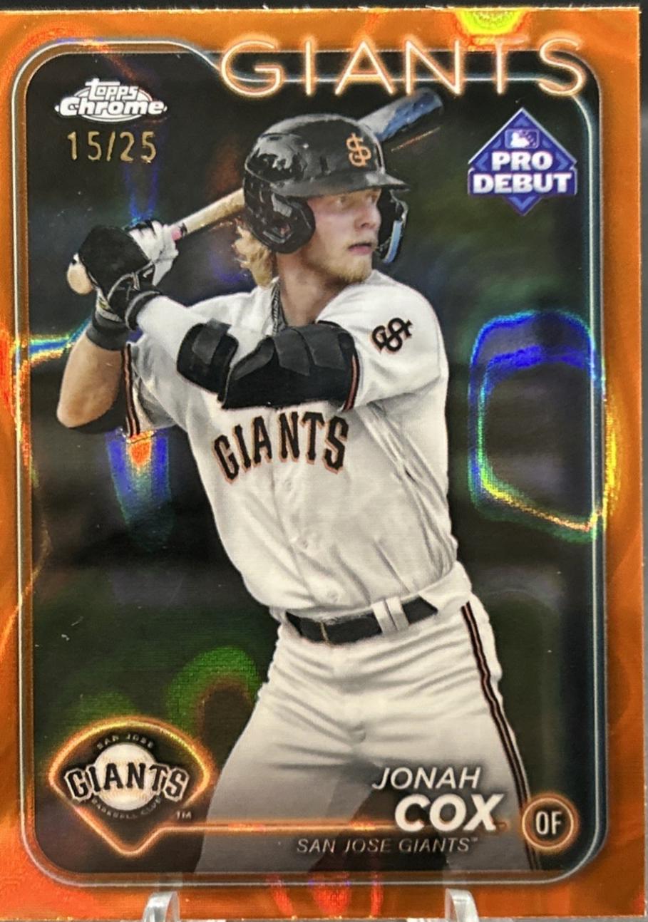 Jonah Cox [Orange Lava Refractor Autograph] #PDC-61