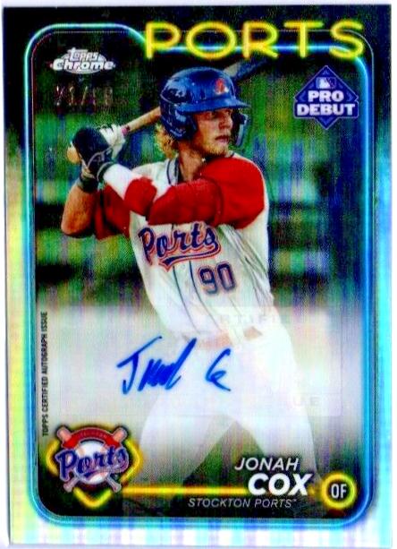 Jonah Cox [Refractor Autograph] #PDC-61