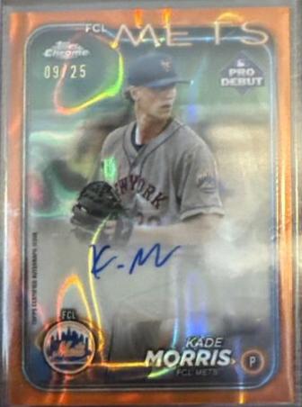 Kade Morris [Orange Lava Refractor Autograph] #PDC-129
