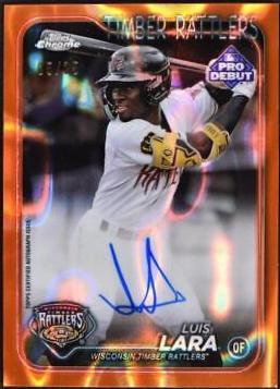 Luis Lara [Orange Lava Refractor Autograph] #PDC-13