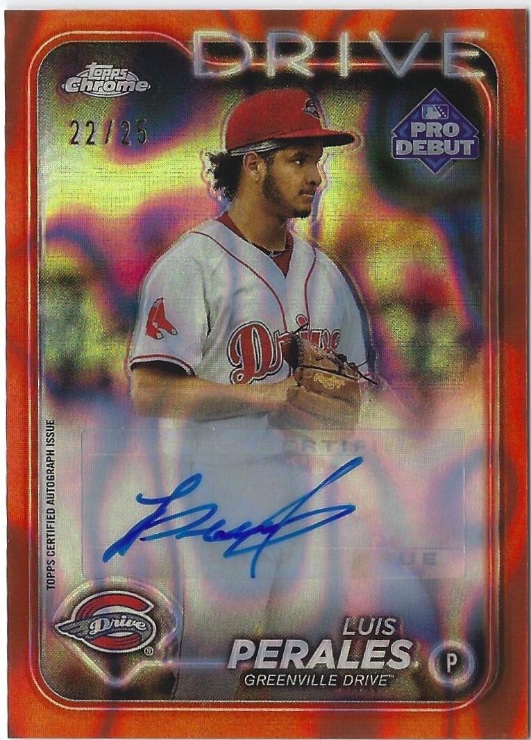 Luis Perales [Orange Lava Refractor Autograph] #PDC-43
