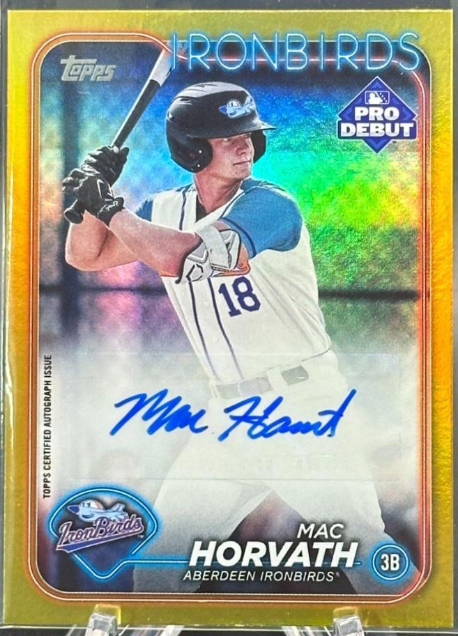 Mac Horvath [Gold Mini-Diamond Refractor Autograph] #PDC-138
