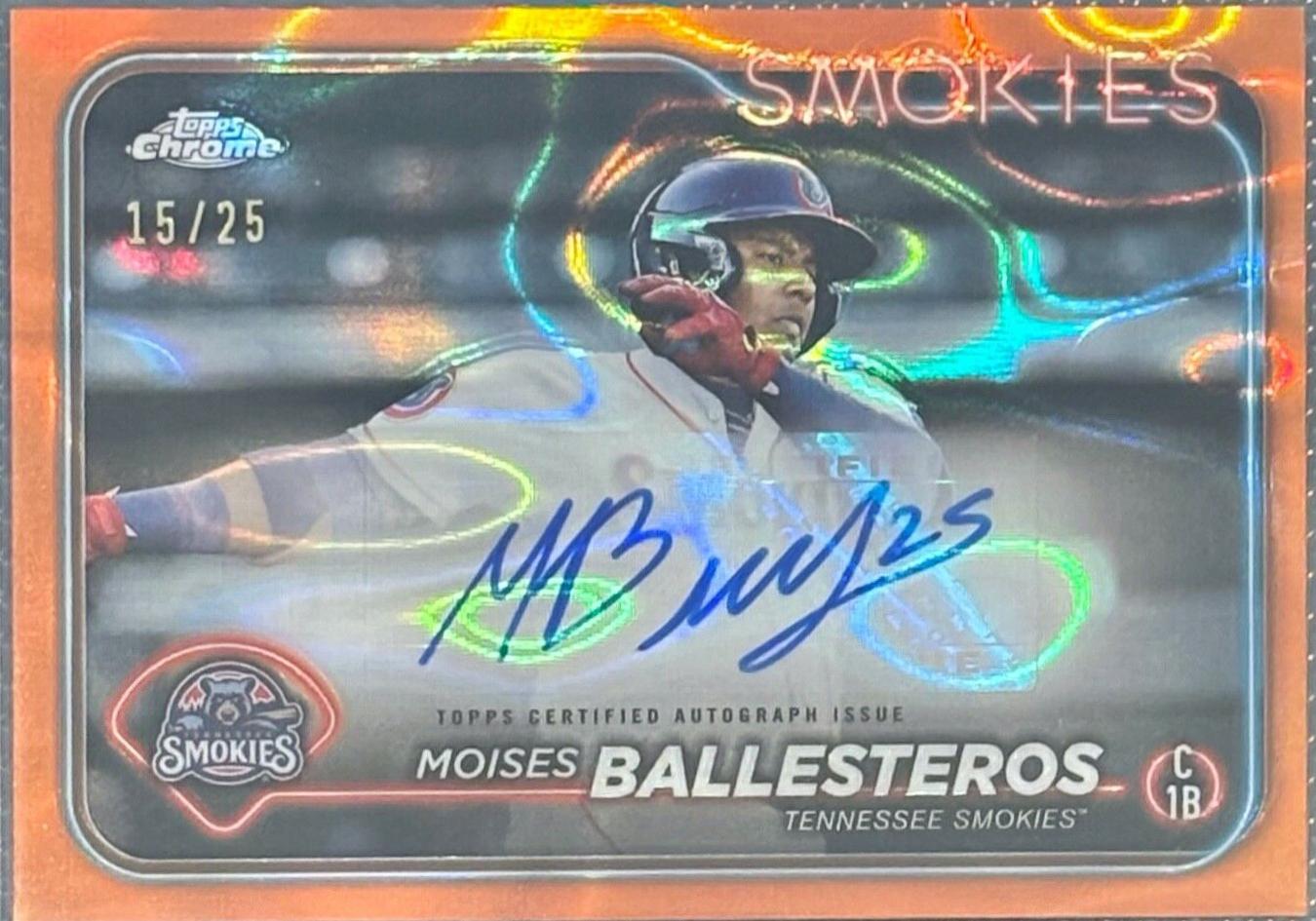 Moises Ballesteros [Orange Lava Refractor Autograph] #PDC-75