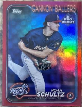 Noah Schultz [Red Refractor Autograph] #PDC-97