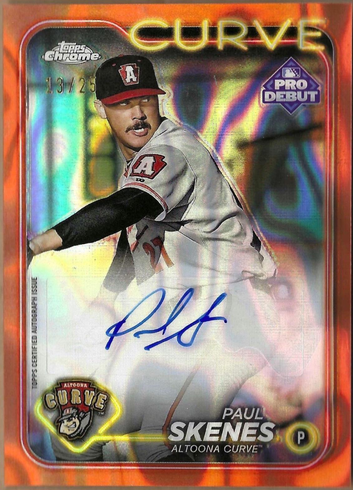 Paul Skenes [Orange Lava Refractor Autograph] #PDC-140