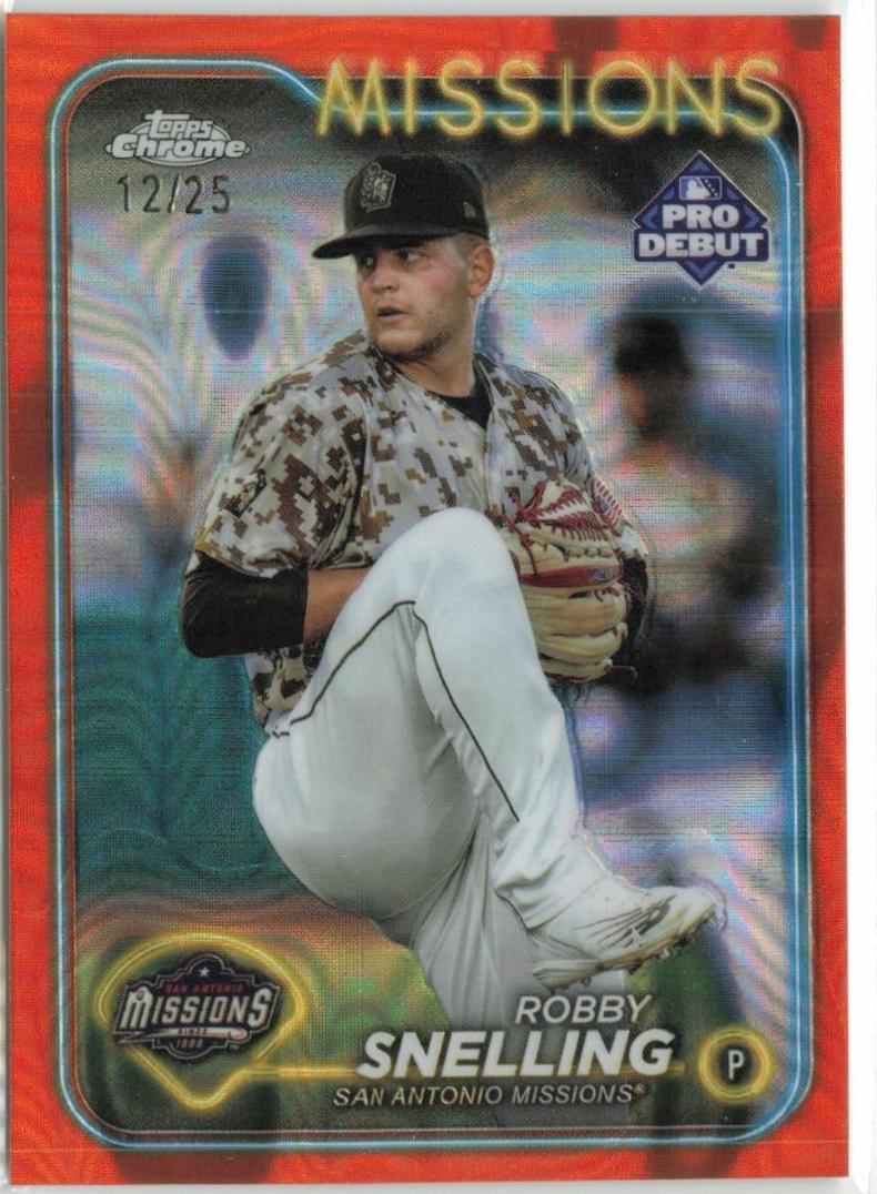 Robby Snelling [Orange Lava Refractor Autograph] #PDC-8