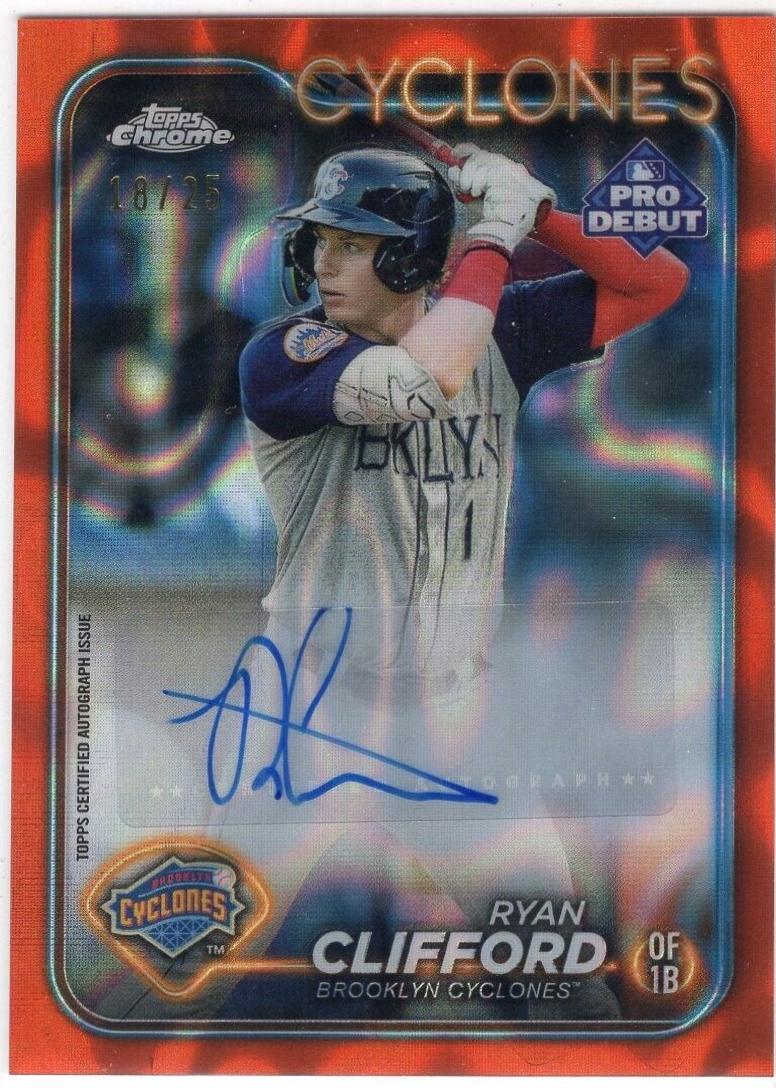 Ryan Clifford [Orange Lava Refractor Autograph] #PDC-91