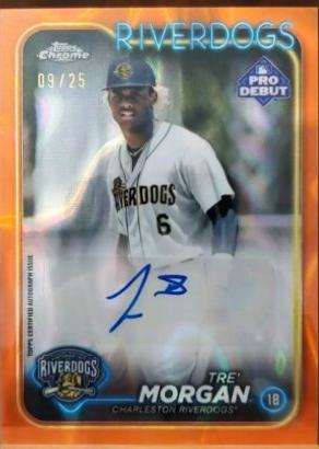 Tre' Morgan [Orange Lava Refractor Autograph] #PDC-18