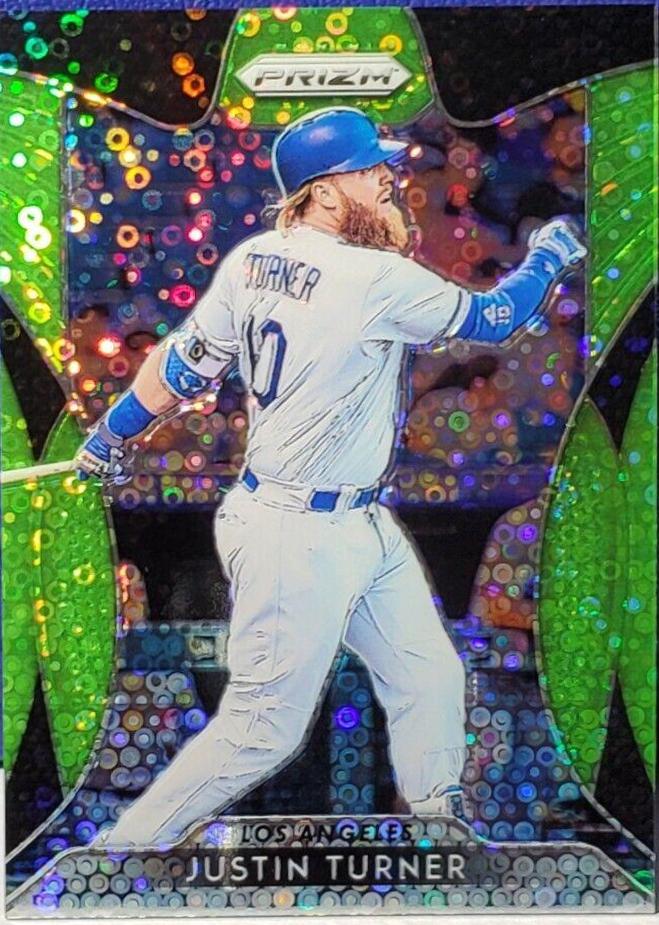 Justin Turner [Lime Green Donut Circles Prizm] #16