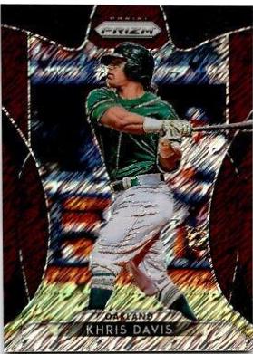 Khris Davis [Burgundy Shimmer Prizm] #102