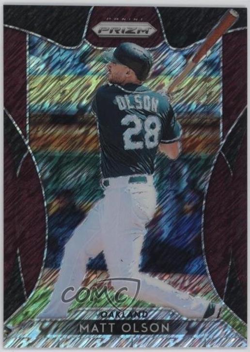 Matt Olson [Burgundy Shimmer Prizm] #4