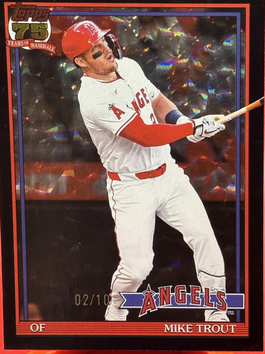 Mike Trout [Black Crackleboard Foil] #T91-1