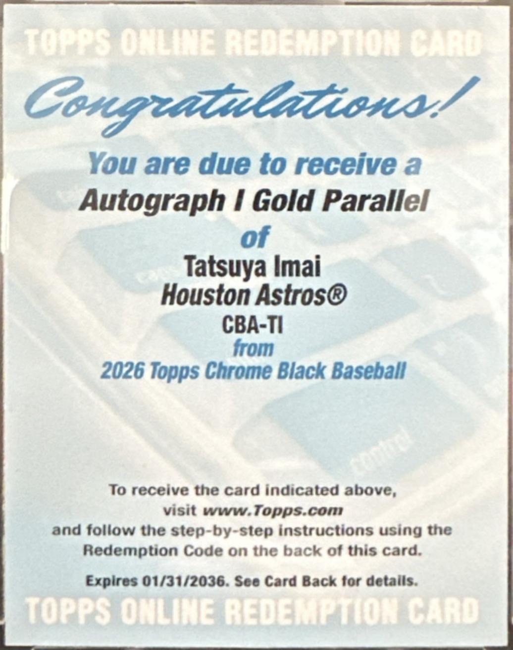 Tatsuya Imai [Gold Refractor] #CBA-TI