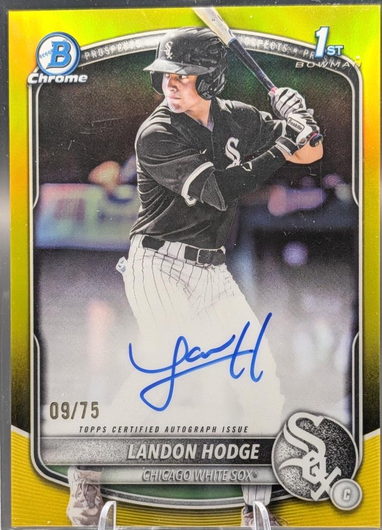 Landon Hodge [Yellow Refractor] #CPA-LHO