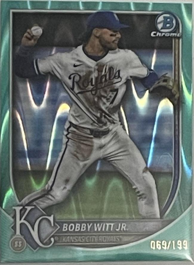 Bobby Witt Jr. [Aqua Wave Refractor] #7
