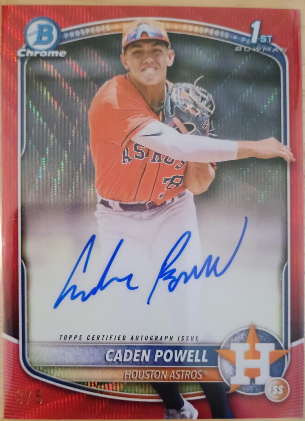 Caden Powell [Red Wave Refractor] #CPA-CPO