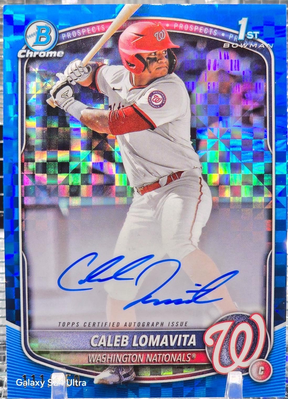 Caleb Lomavita [Blue X-Fractor] #CPA-CLO