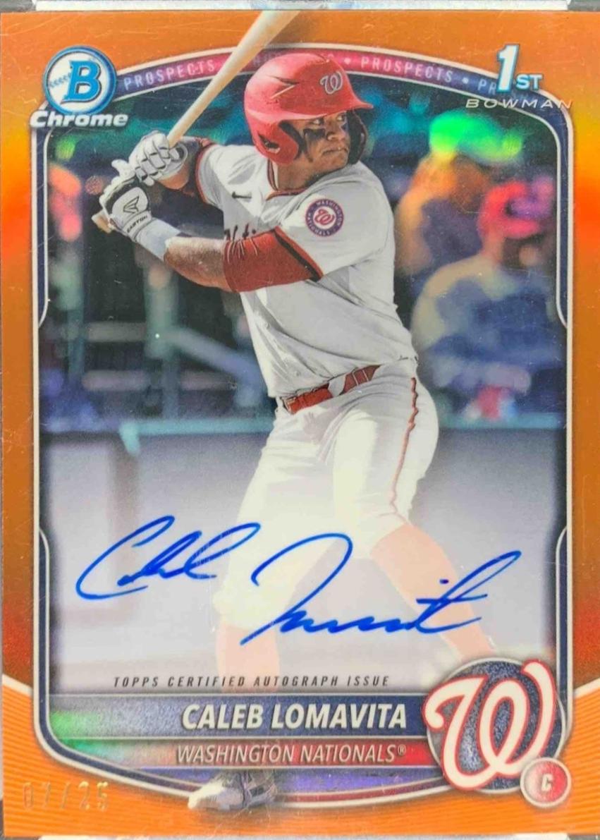 Caleb Lomavita [Orange Shimmer Refractor] #CPA-CLO