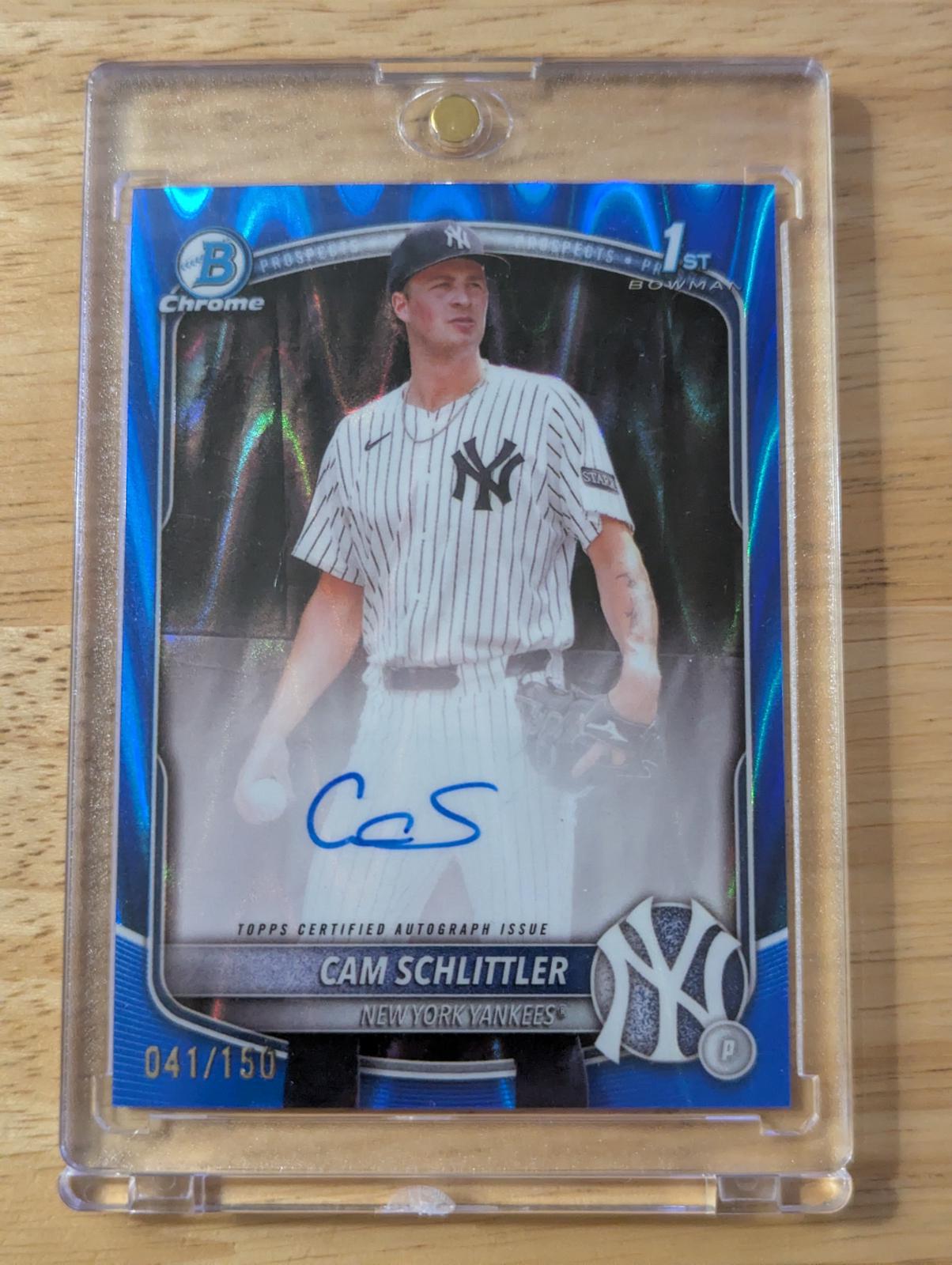 Cam Schlittler [Blue RayWave Refractor] #CPA-CSC