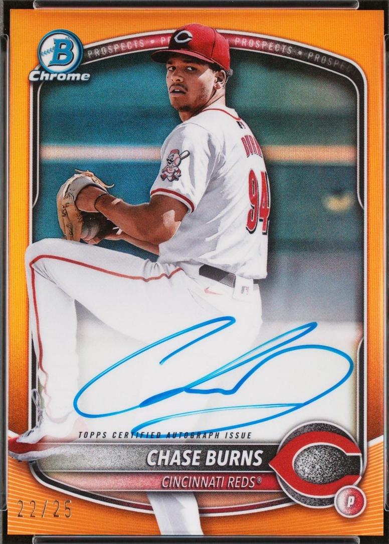 Chase Burns [Orange Shimmer Refractor] #CPA-CB