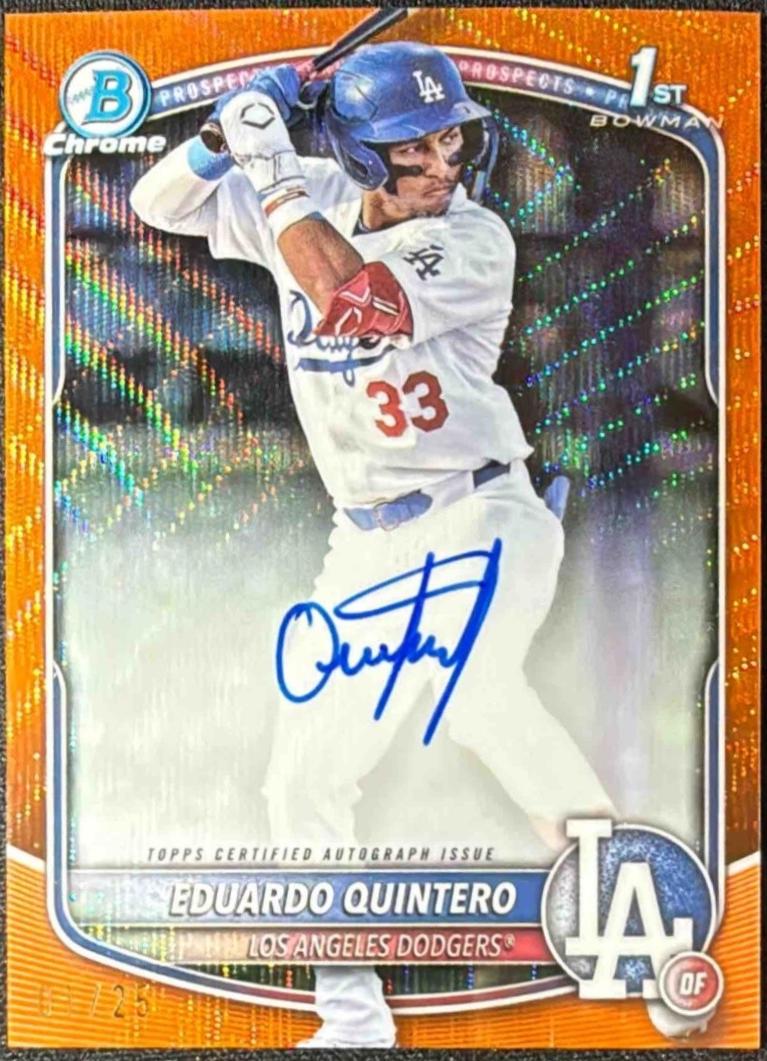 Eduardo Quintero [Orange Shimmer Refractor] #CPA-EQ