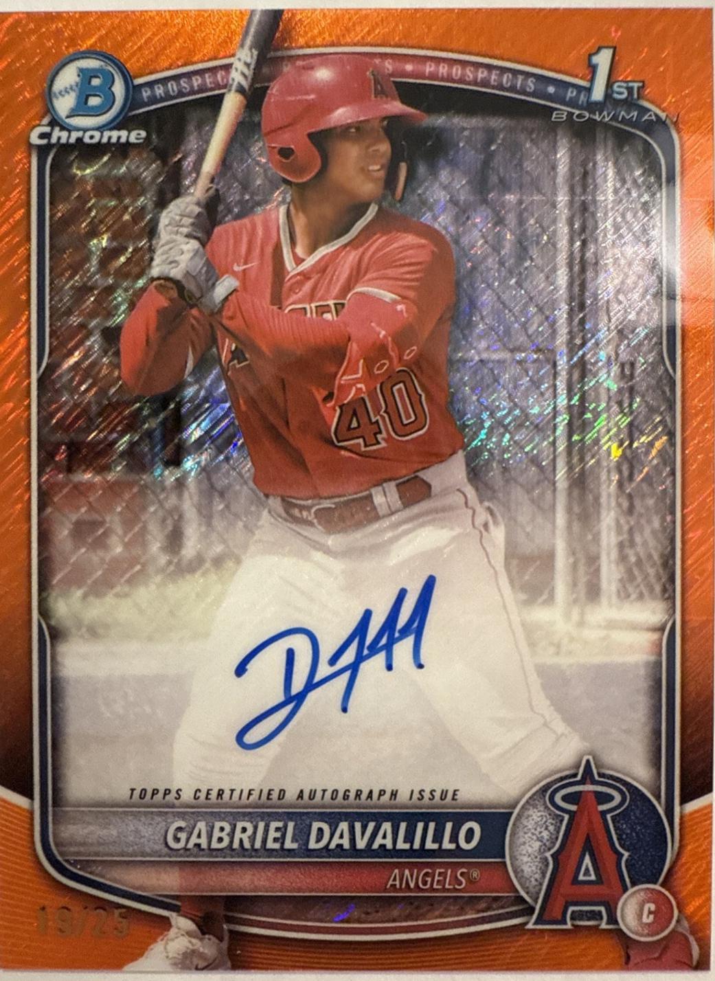 Gabriel Davalillo [Orange Shimmer Refractor] #CPA-GD