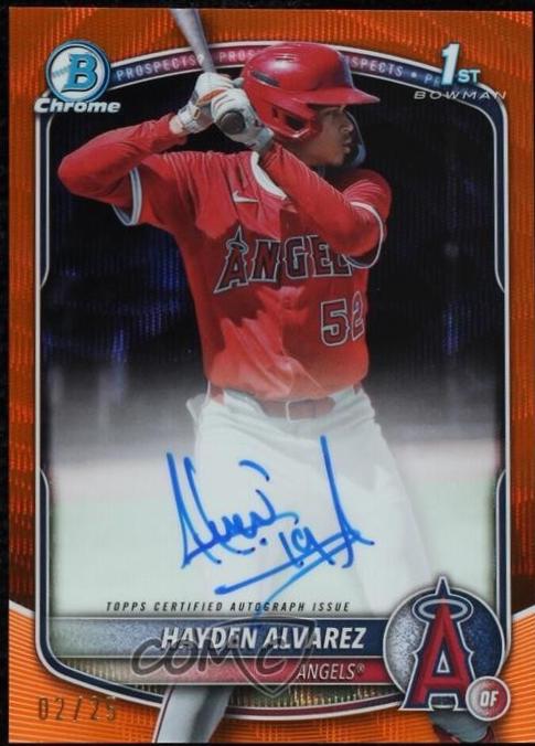 Hayden Alvarez [Orange Shimmer Refractor] #CPA-HA