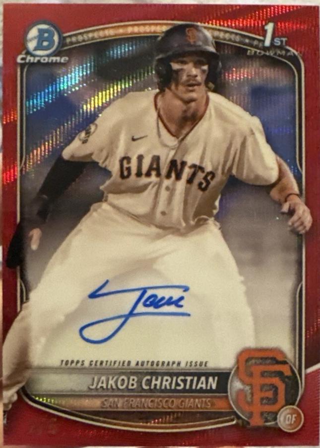 Jakob Christian [Red Wave Refractor] #CPA-JCH