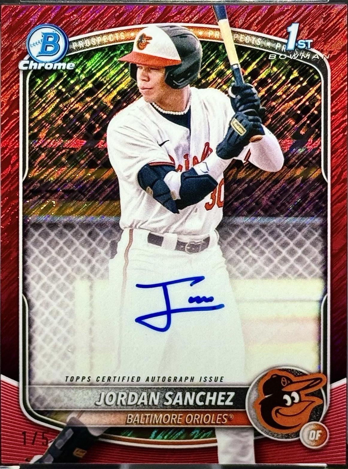 Jordan Sanchez [Red Shimmer Refractor] #CPA-JOS