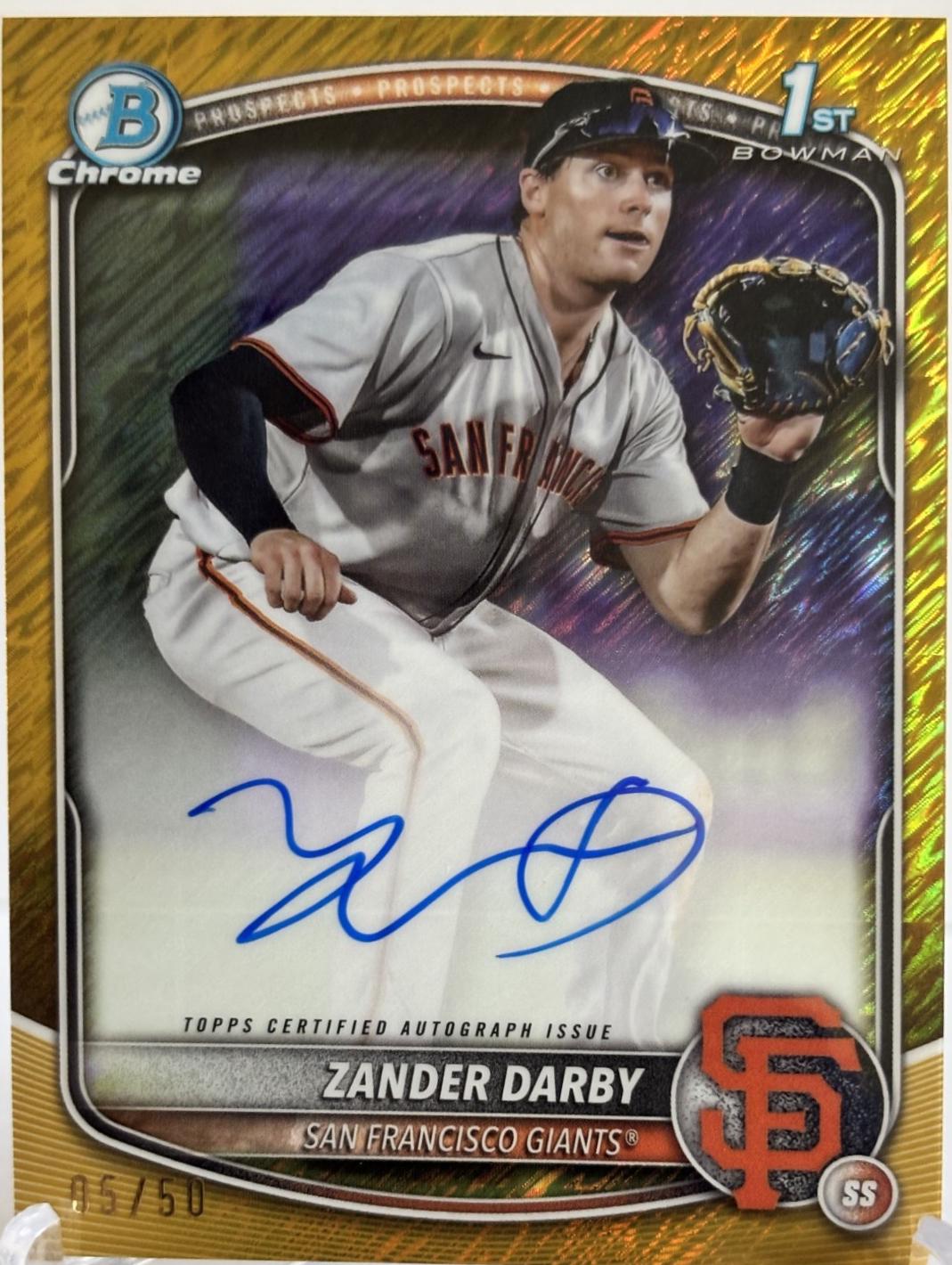 Zander Darby [Gold Shimmer Refractor] #CPA-ZD