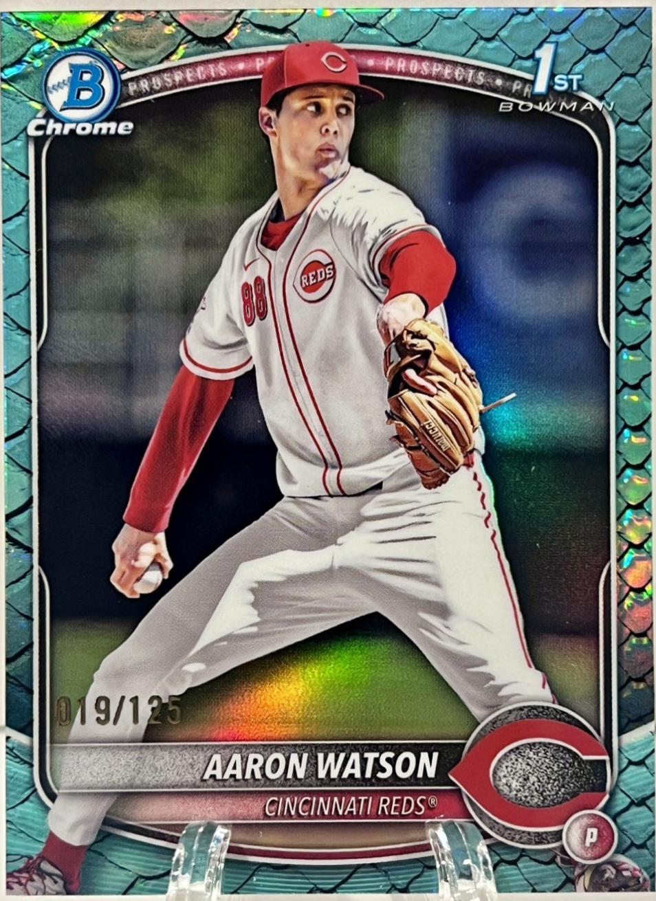 Aaron Watson [Aqua Reptilian Refractor] #BDC-193